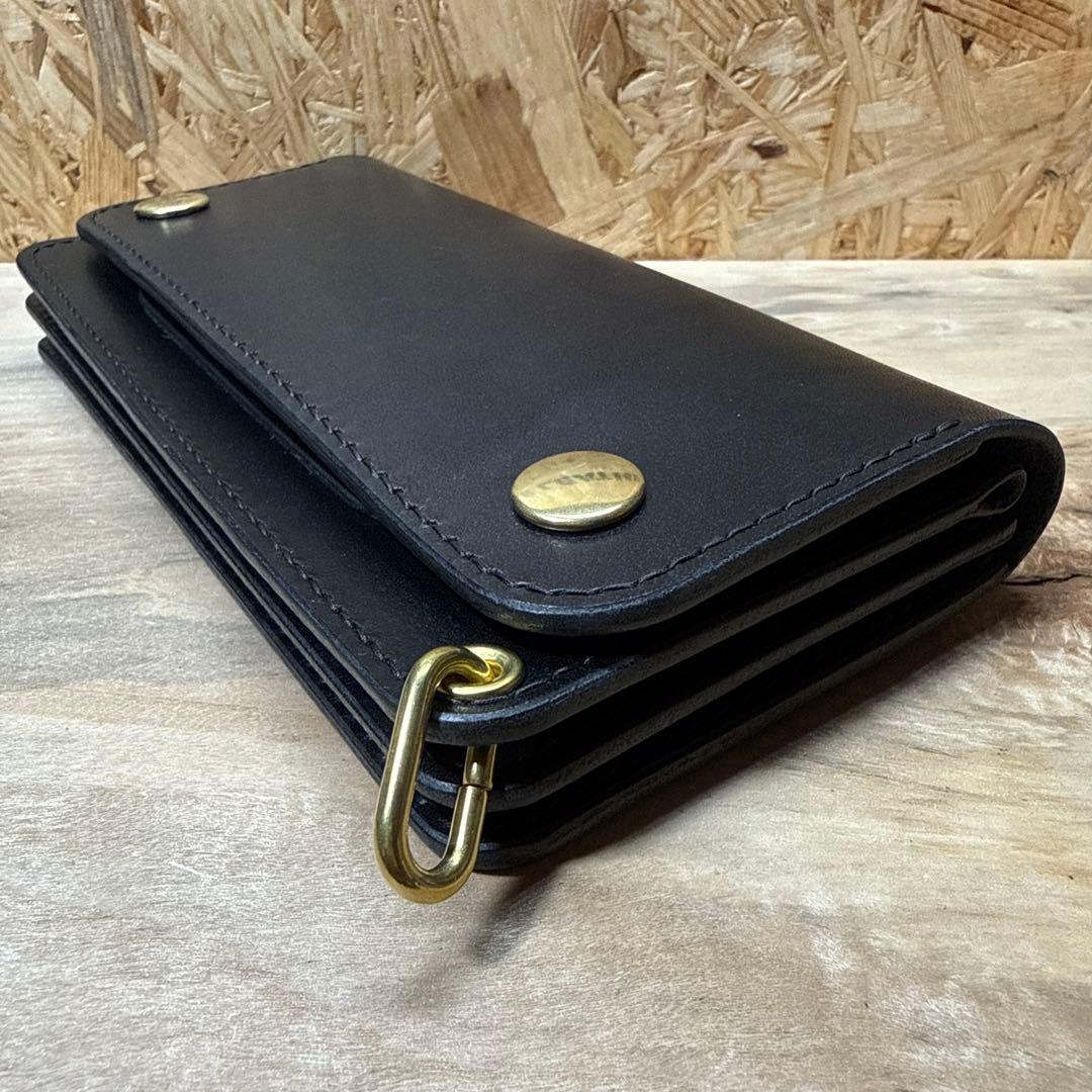 180 カスタム トラッカーウォレット 姫路レザー オイルレザー 真鍮