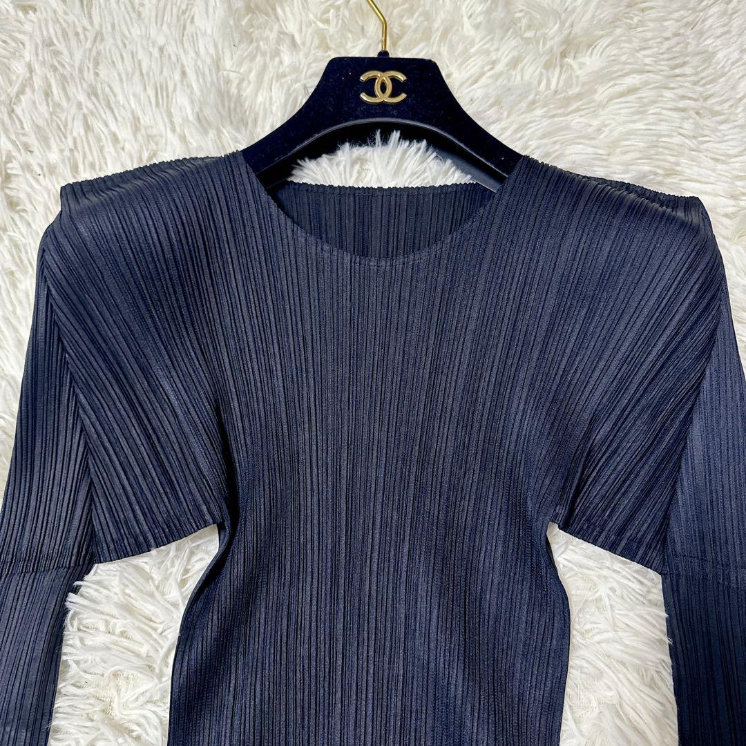 ISSEY MIYAKE イッセイミヤケ プリーツ 長袖 カットソー 黒