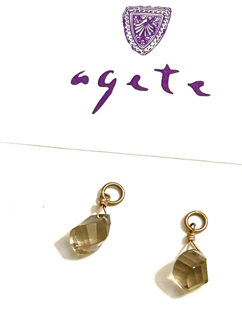 アガット　天然石　ピアスチャーム