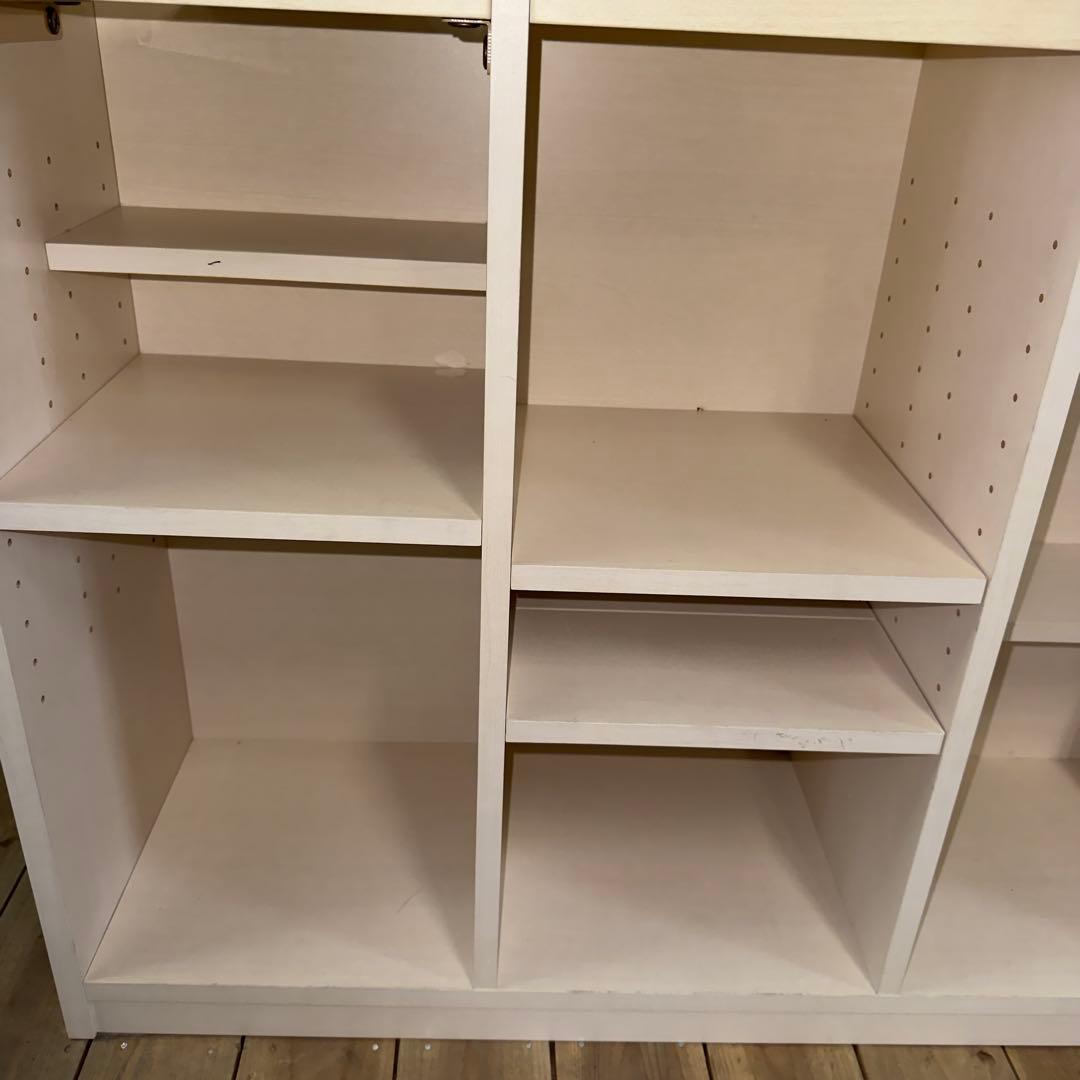 【1034】ホワイト木製クローゼット、プラケース