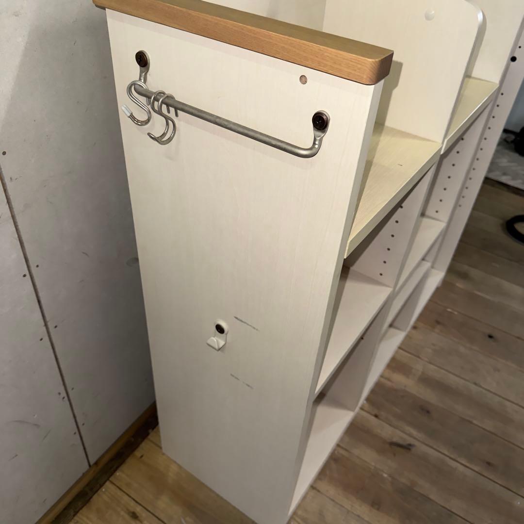 【1034】ホワイト木製クローゼット、プラケース