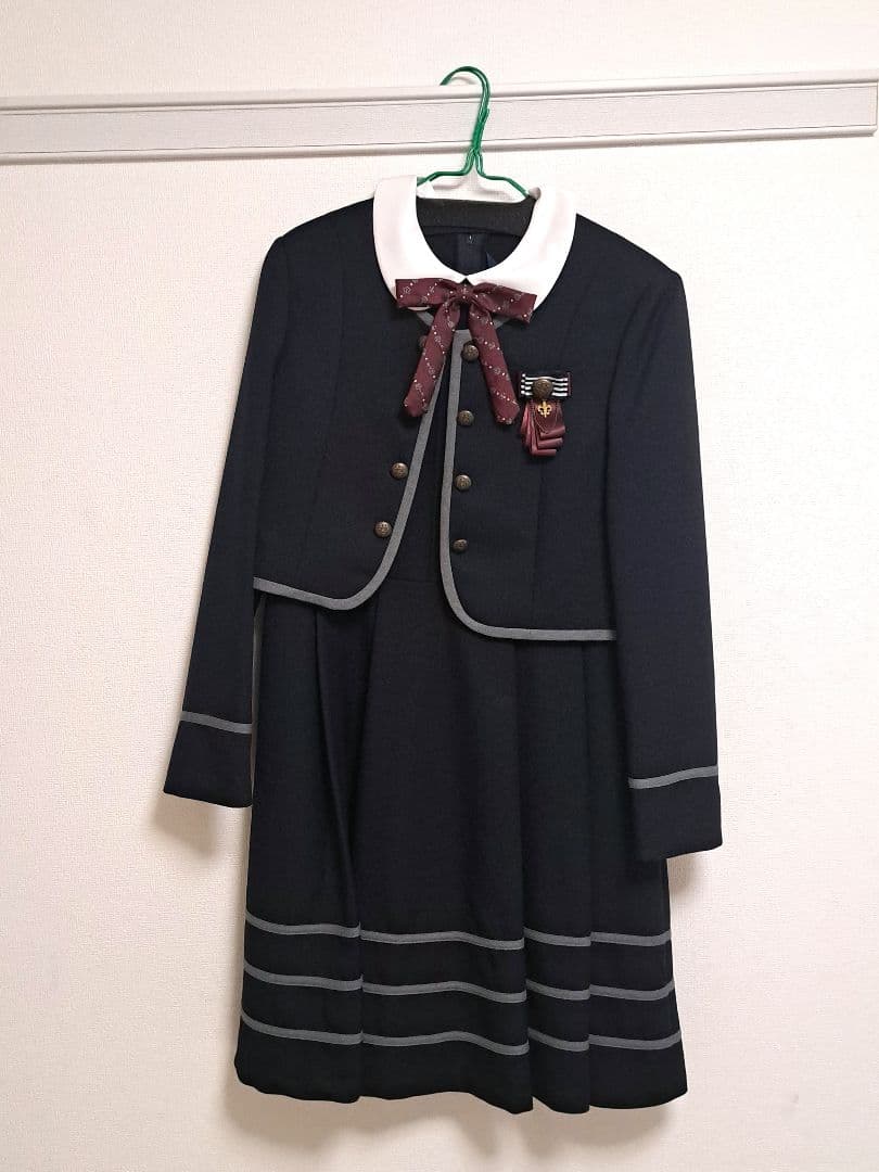 卒業式　結婚式　女の子　ボレロワンピース&ローファーセット