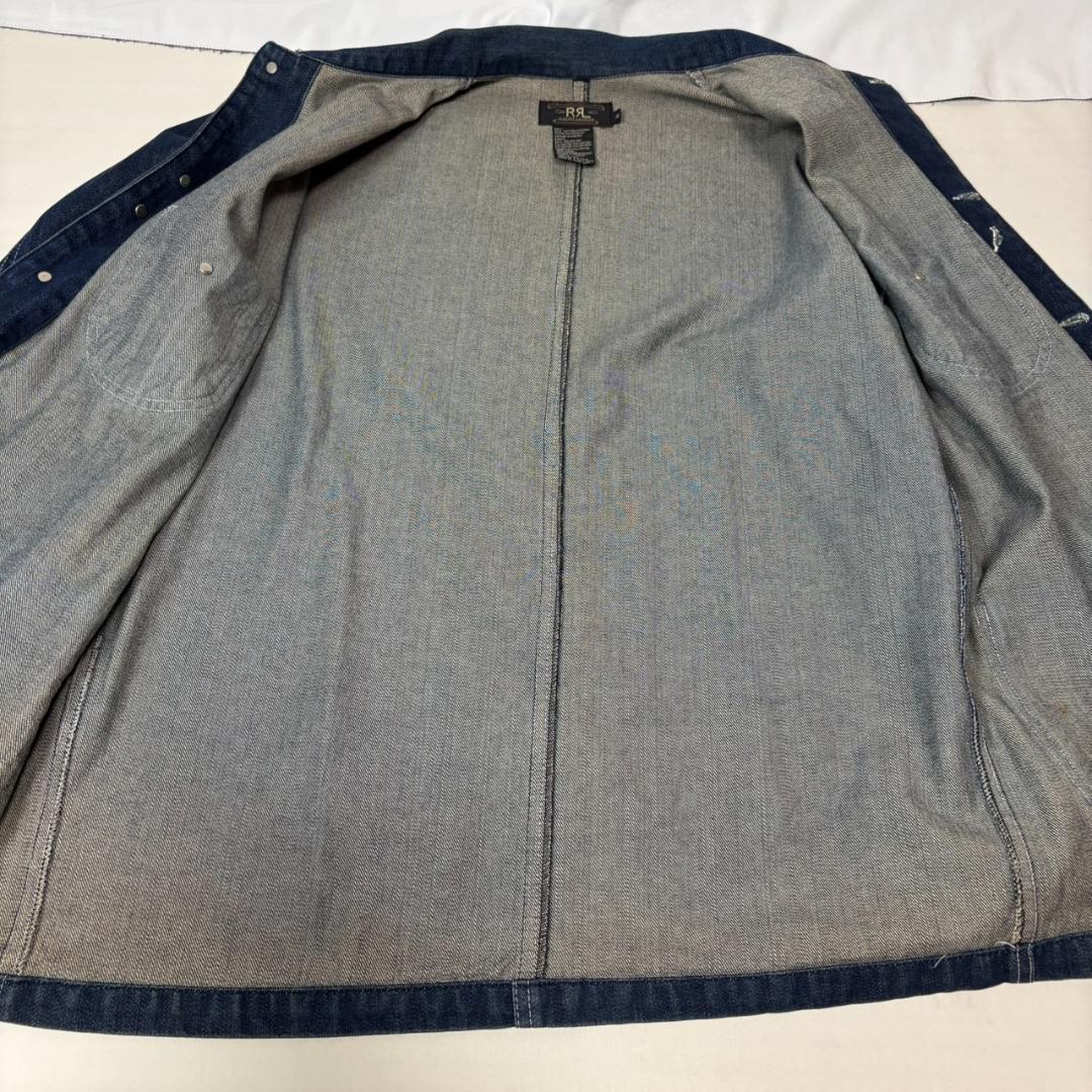 90s 三ツ星タグ 香港製 RRL ダブルアールエル デニム カバーオール M