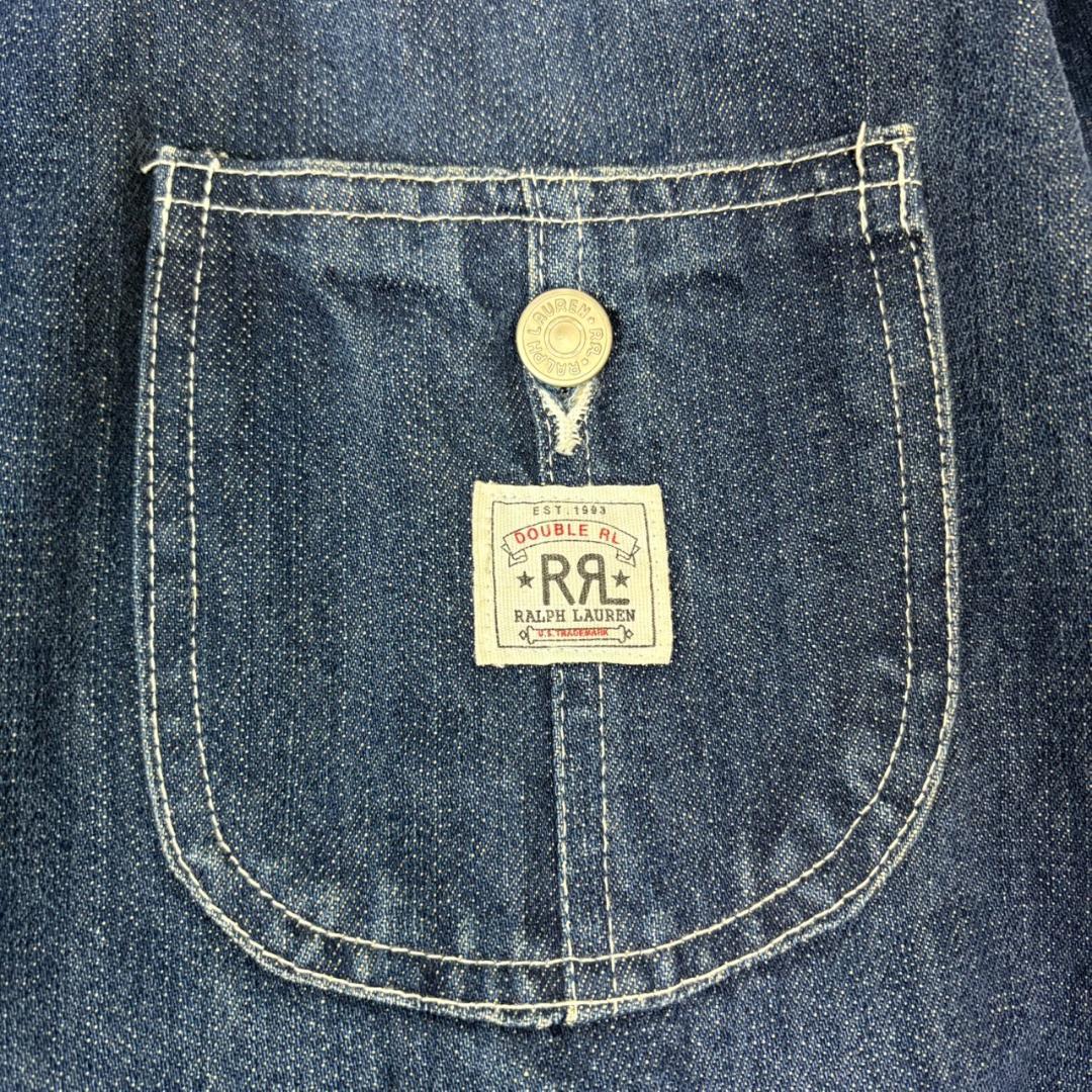 90s 三ツ星タグ 香港製 RRL ダブルアールエル デニム カバーオール M
