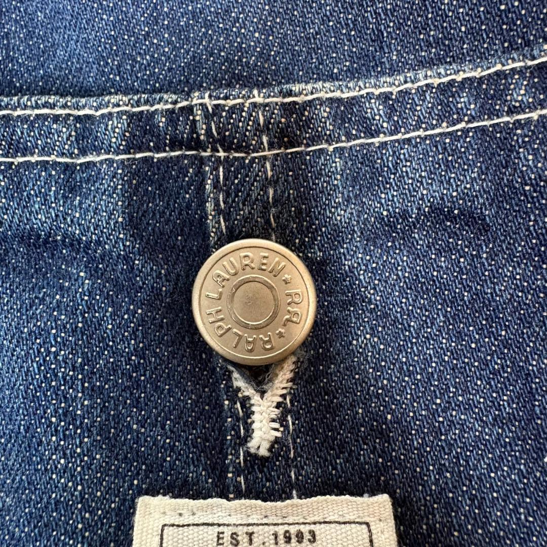 90s 三ツ星タグ 香港製 RRL ダブルアールエル デニム カバーオール M