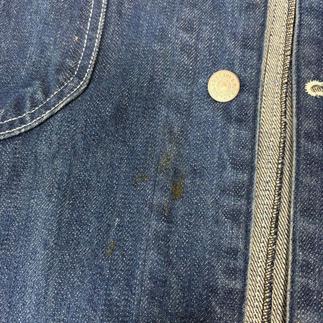 90s 三ツ星タグ 香港製 RRL ダブルアールエル デニム カバーオール M