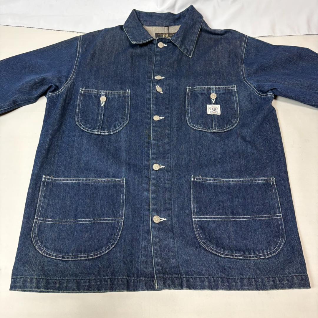 90s 三ツ星タグ 香港製 RRL ダブルアールエル デニム カバーオール M