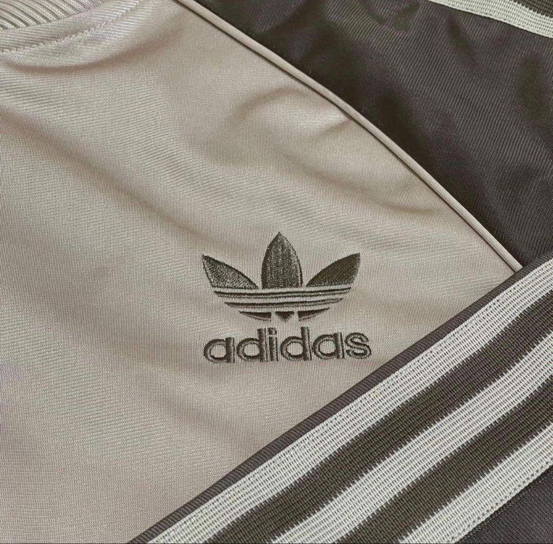 80s復刻】アディダス トラックジャケット 刺繍 極美品 ジャージ 茶 ベージュ