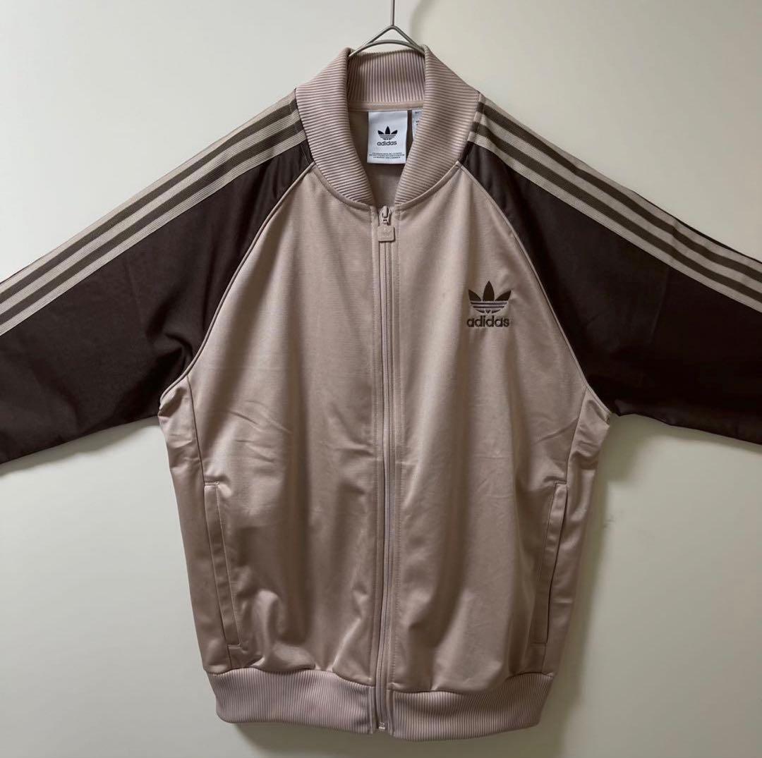 80s復刻】アディダス トラックジャケット 刺繍 極美品 ジャージ 茶 ベージュ
