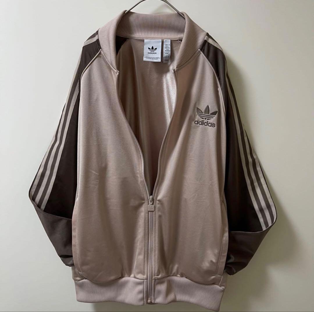 80s復刻】アディダス トラックジャケット 刺繍 極美品 ジャージ 茶 ベージュ
