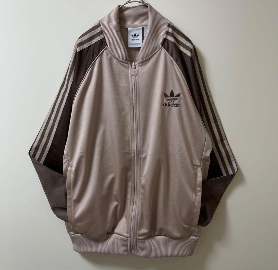 80s復刻】アディダス トラックジャケット 刺繍 極美品 ジャージ 茶 ベージュ
