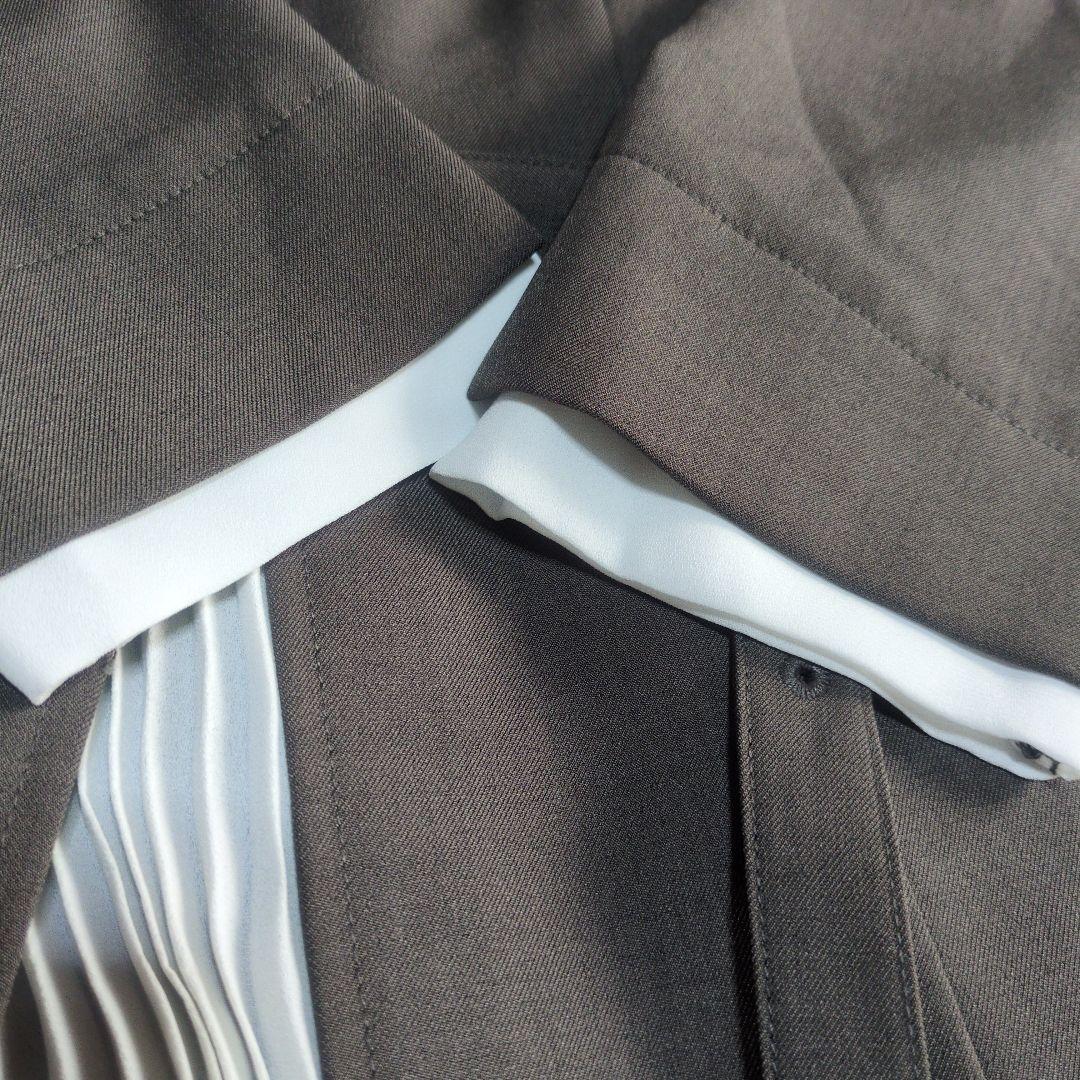 【完売品】ミッシュマッシュ　フロントプリーツワンピース　モカ　Мサイズ