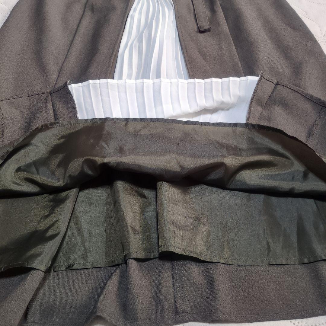 【完売品】ミッシュマッシュ　フロントプリーツワンピース　モカ　Мサイズ