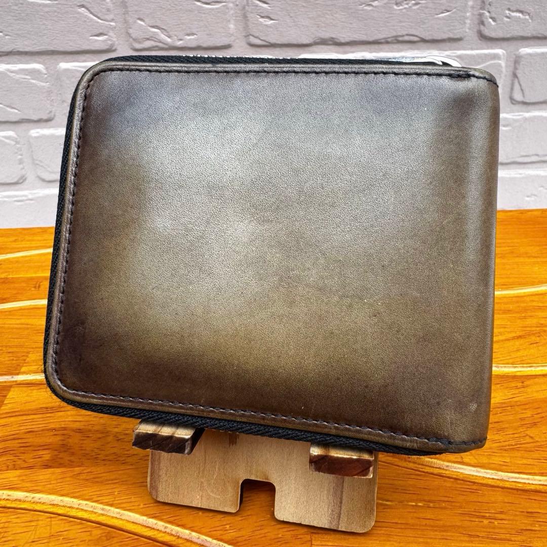 【人気モデル】ベルルッティ イタウバスクエア スクリットレザー ジップウォレット