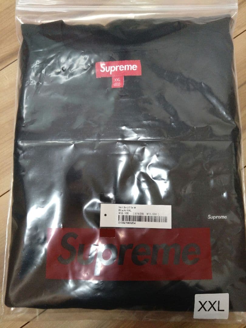 Supreme Small Box Logo L/S Tee ブラック XXL