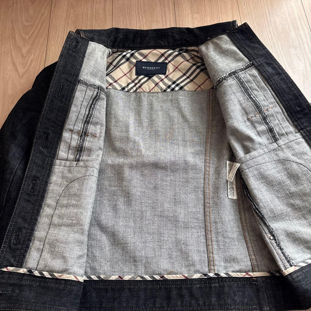 ☘*有様 バーバリー　デニムジャケット　黒　L