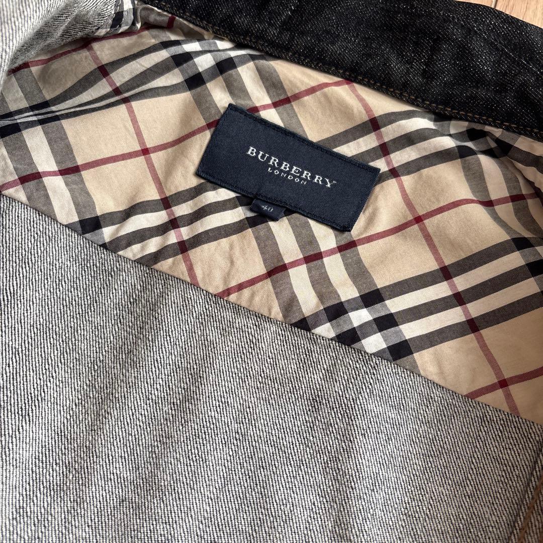 ☘*有様 バーバリー　デニムジャケット　黒　L