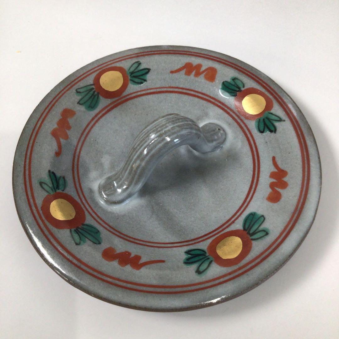 Ｓ１５１　水指　『森里陶楽造』『赤絵』『耳付水指』　共箱　茶道具