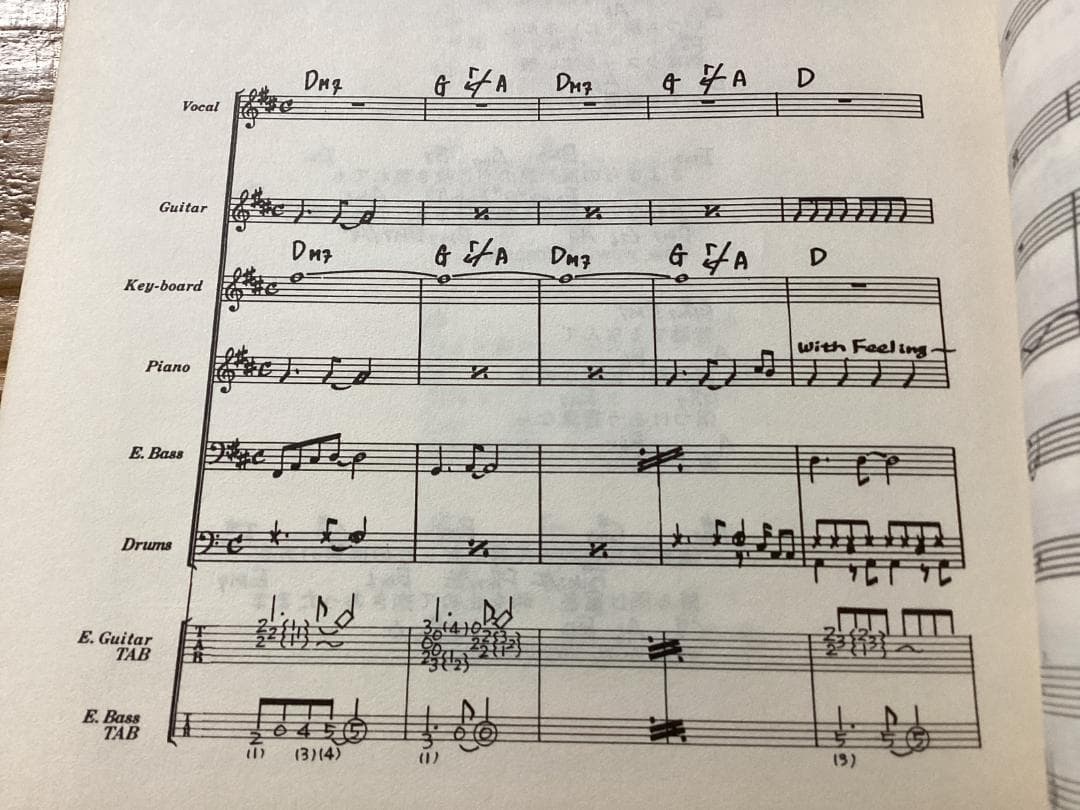 ★楽譜/大瀧詠一/大滝詠一/A LONG VACATION/タブ譜/バンドスコア