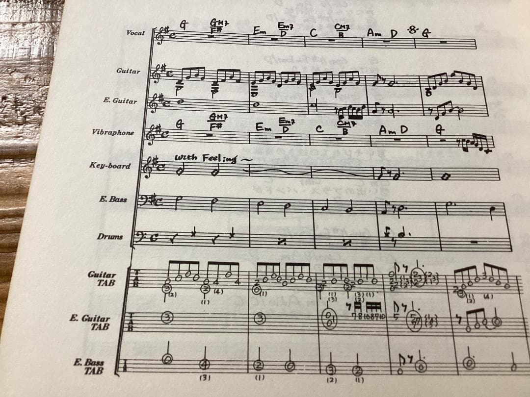 ★楽譜/大瀧詠一/大滝詠一/A LONG VACATION/タブ譜/バンドスコア