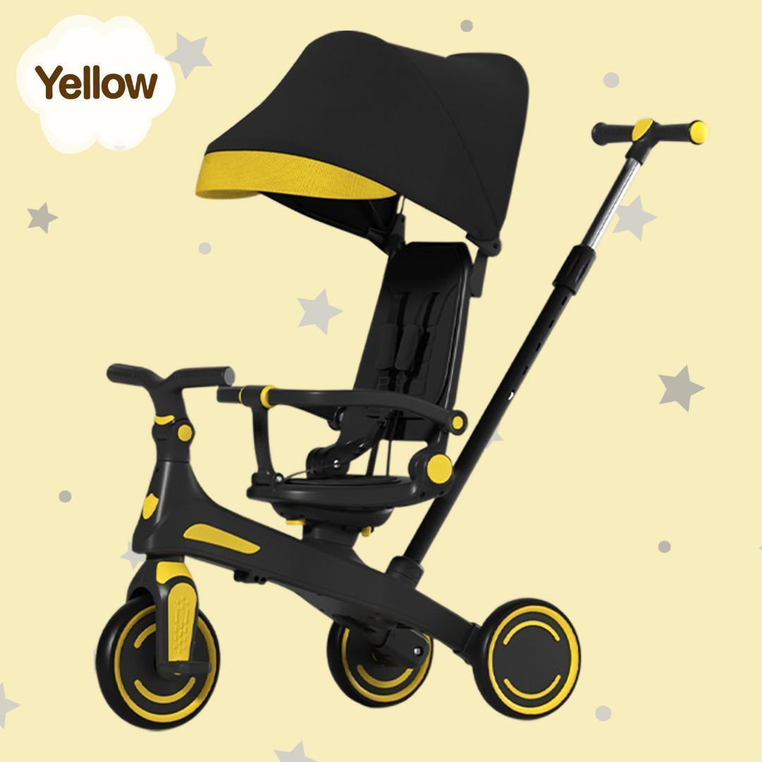 新品＊三輪車 手押し棒付き折りたたみ 7in1子供用 キッズバイク　 レッド