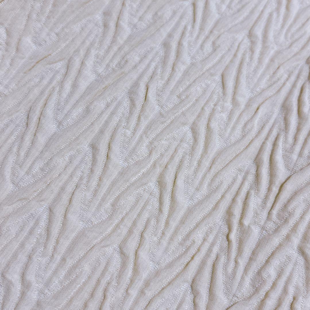 DES PRES ヘリンボーン ジャカード ノーカラー ショートコート ウール混