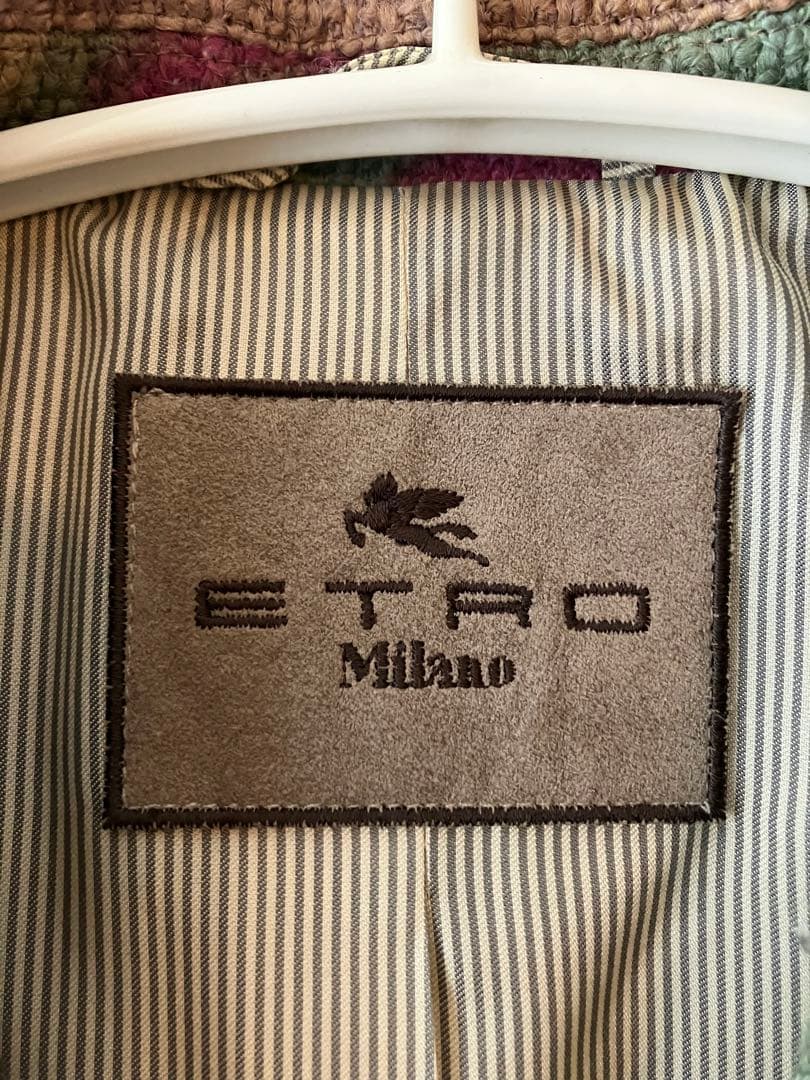 ETRO エトロ ジャガード　花柄 ウール混 テーラードジャケット ブレザー