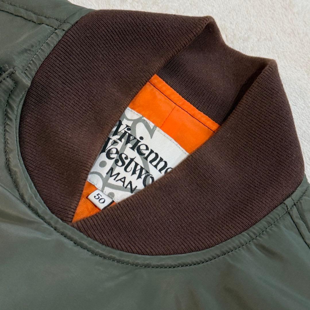 ヴィヴィアンウエストウッドマン　MA-1　ライダース　変形　アシメ　立体オーブ