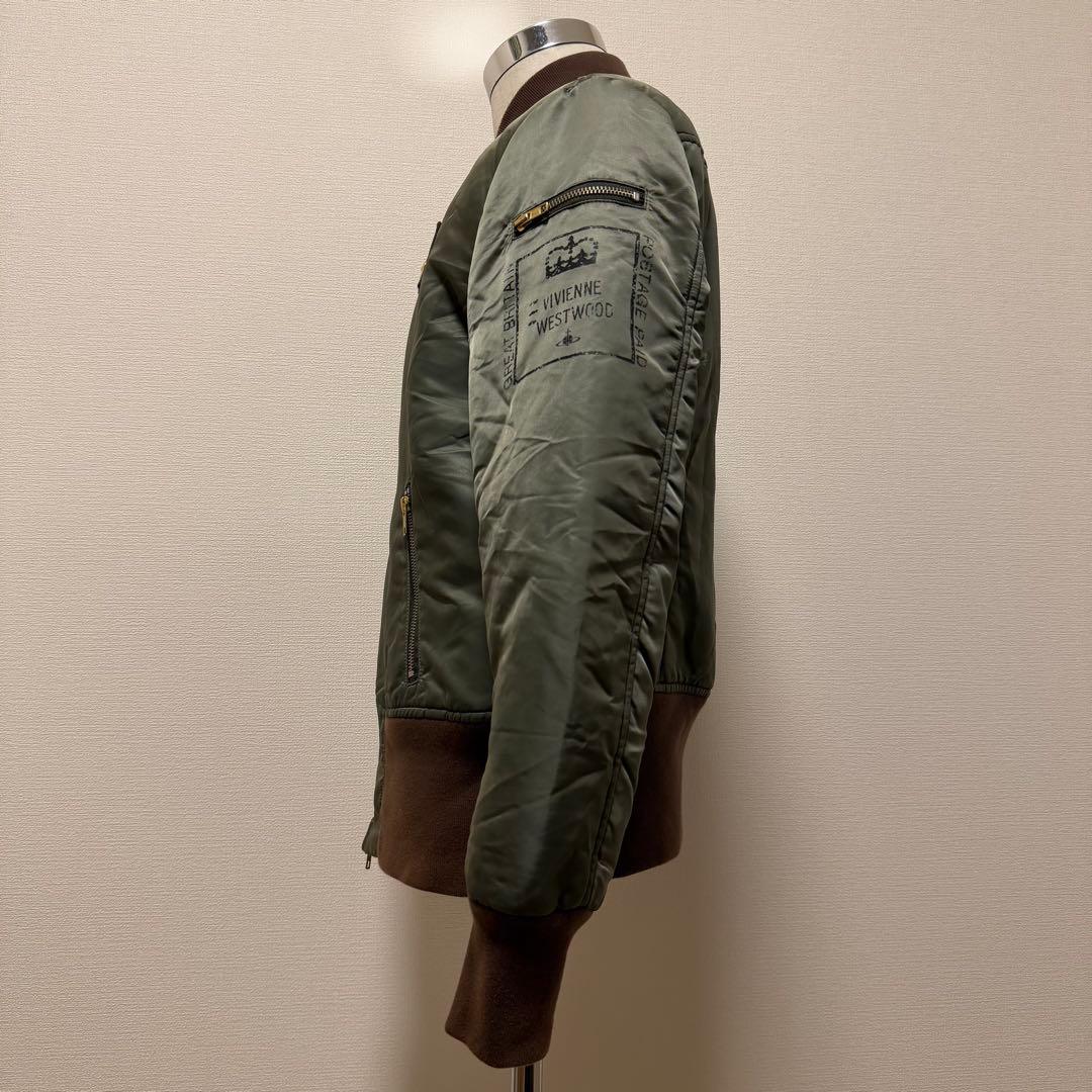 ヴィヴィアンウエストウッドマン　MA-1　ライダース　変形　アシメ　立体オーブ