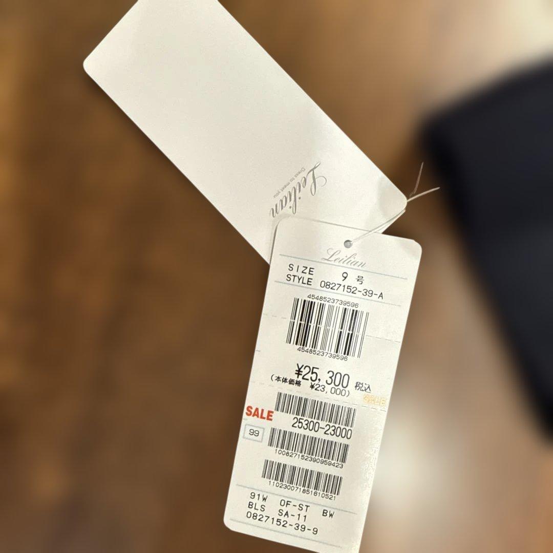 レリアン　濃紺　レース使いが可愛い冬用チュッニック　9号