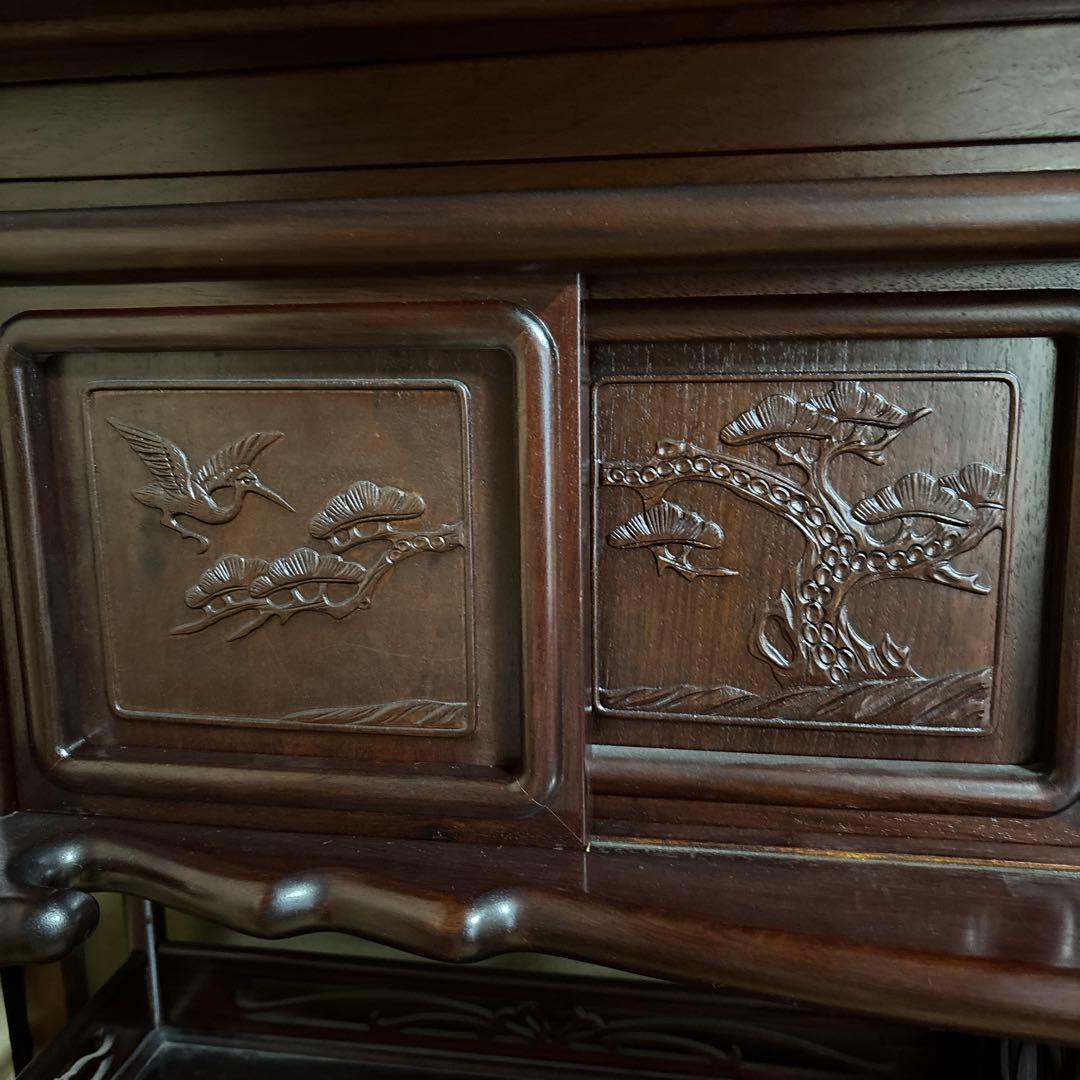 唐木 茶箪笥 飾り棚 茶棚 レトロ アンティーク