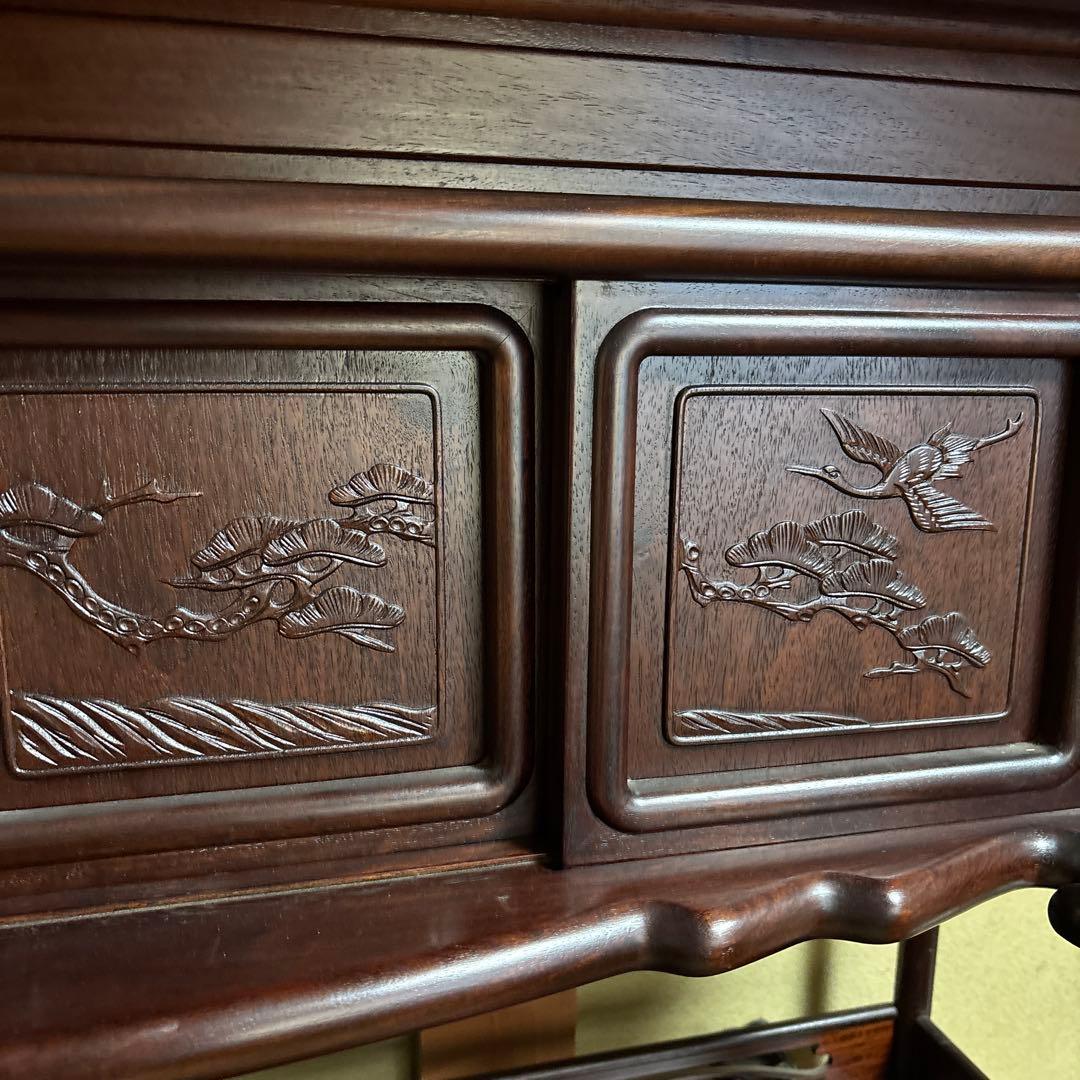 唐木 茶箪笥 飾り棚 茶棚 レトロ アンティーク