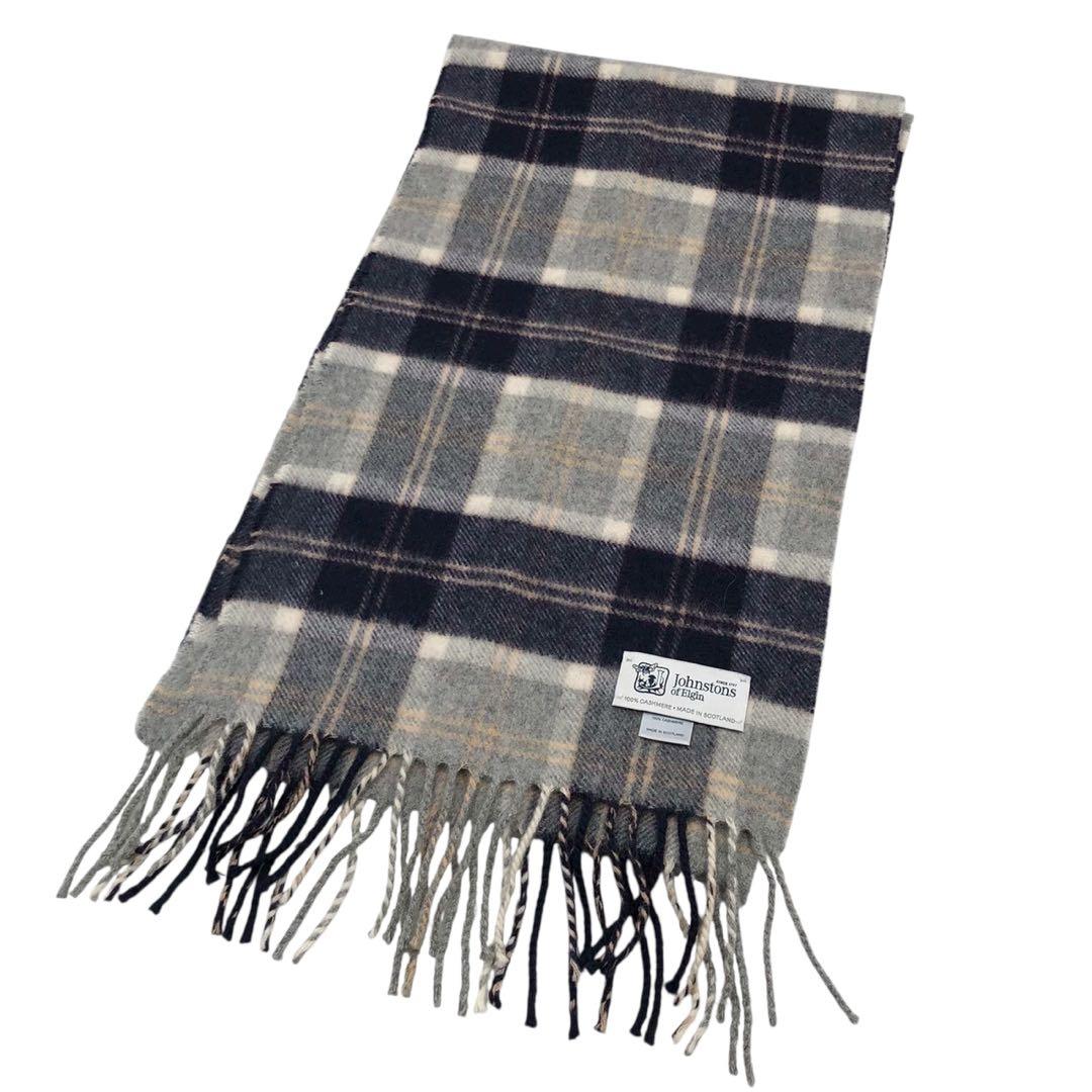 美品◎カシミア100%◎Johnstons of Elgin マフラー ストール