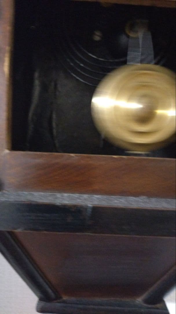 木製クラシック掛時計 振り子付き 柱時計 古時計