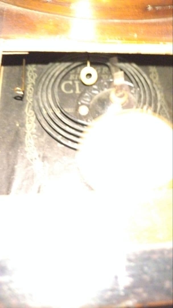 木製クラシック掛時計 振り子付き 柱時計 古時計