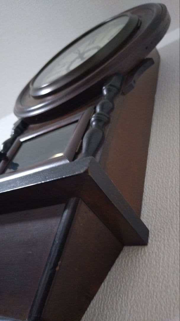 木製クラシック掛時計 振り子付き 柱時計 古時計