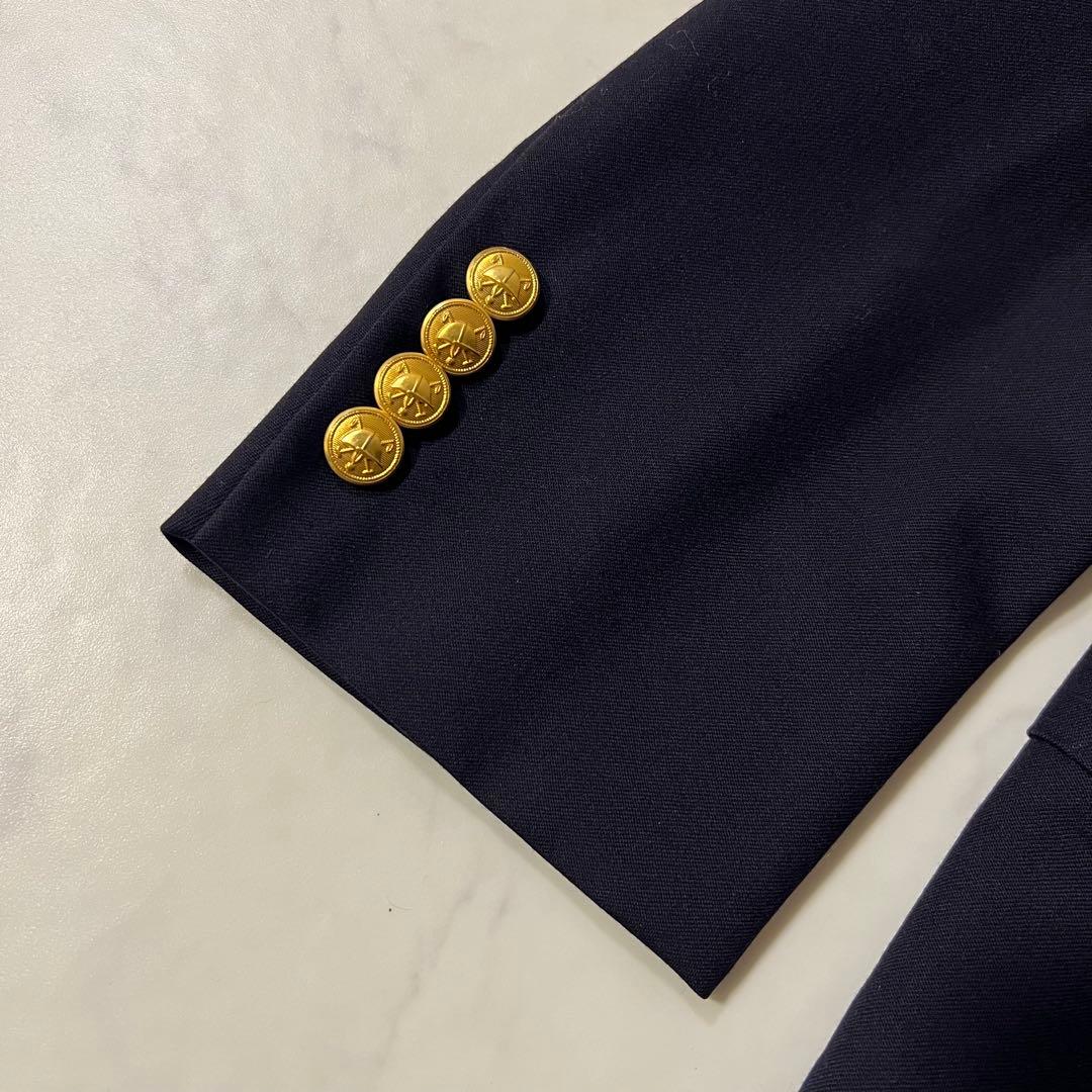 未使用タグ付 ポロバイラルフローレン 紺ブレ 金ボタン テーラードジャケット