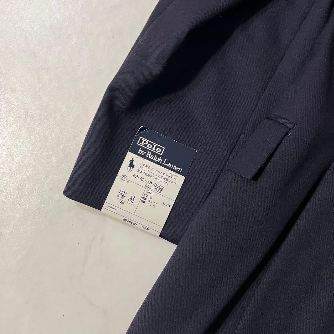 未使用タグ付 ポロバイラルフローレン 紺ブレ 金ボタン テーラードジャケット