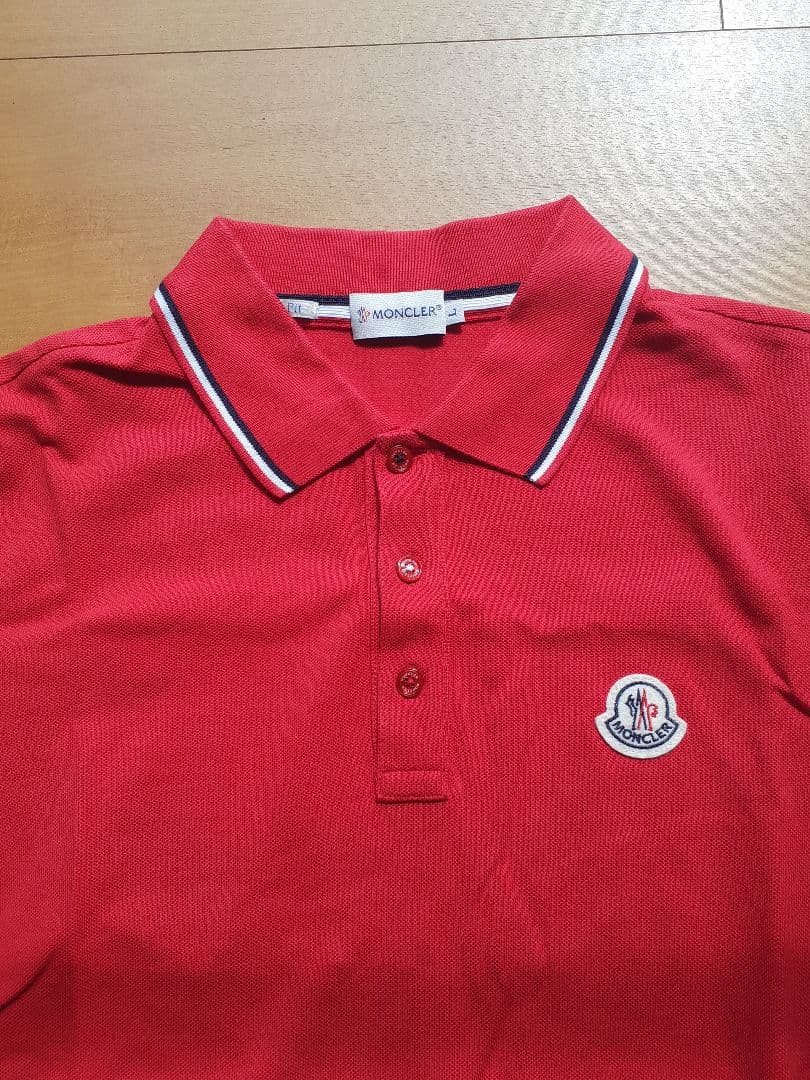 MONCLER レッド ポロシャツ L