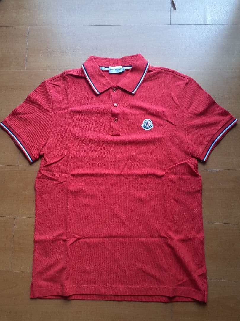 MONCLER レッド ポロシャツ L
