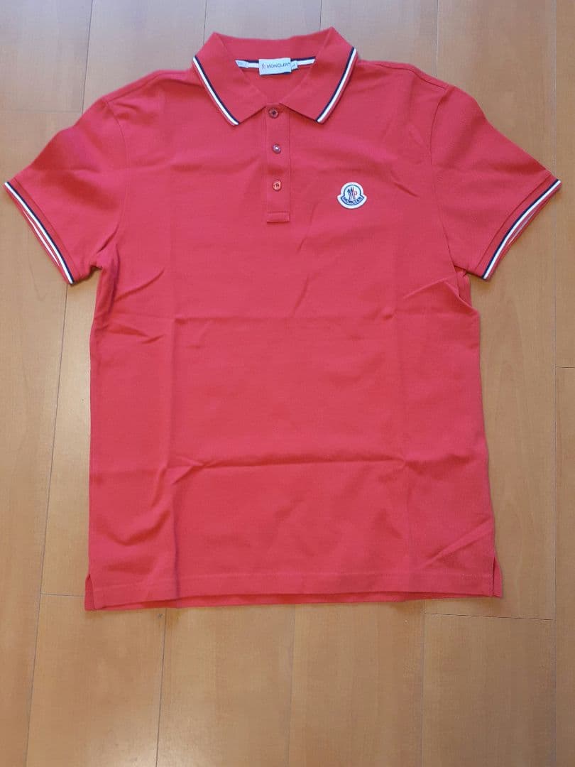 MONCLER レッド ポロシャツ L