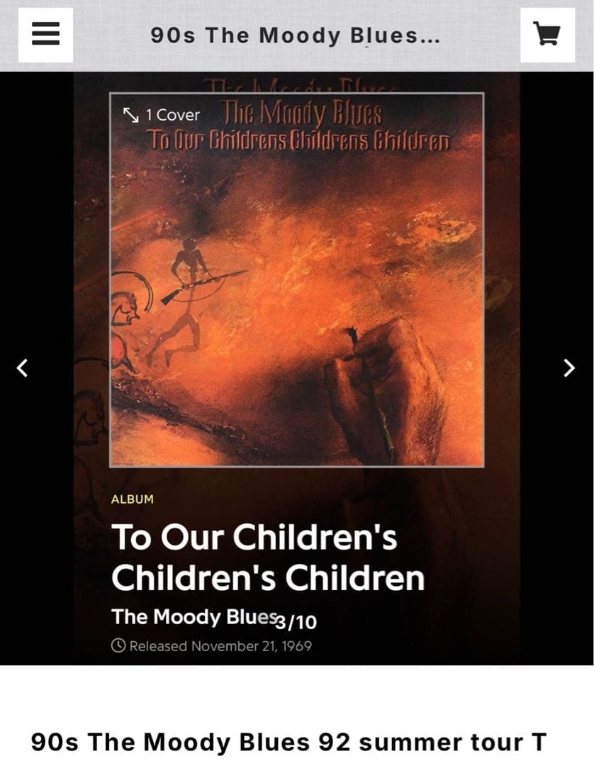 ビンテージ90's MOODY BLUES 1992年ツアーTシャツ白