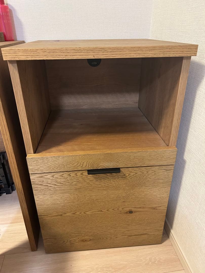 【汚れあり】unico ADDAY(アディ)　デスクチェスト オープン