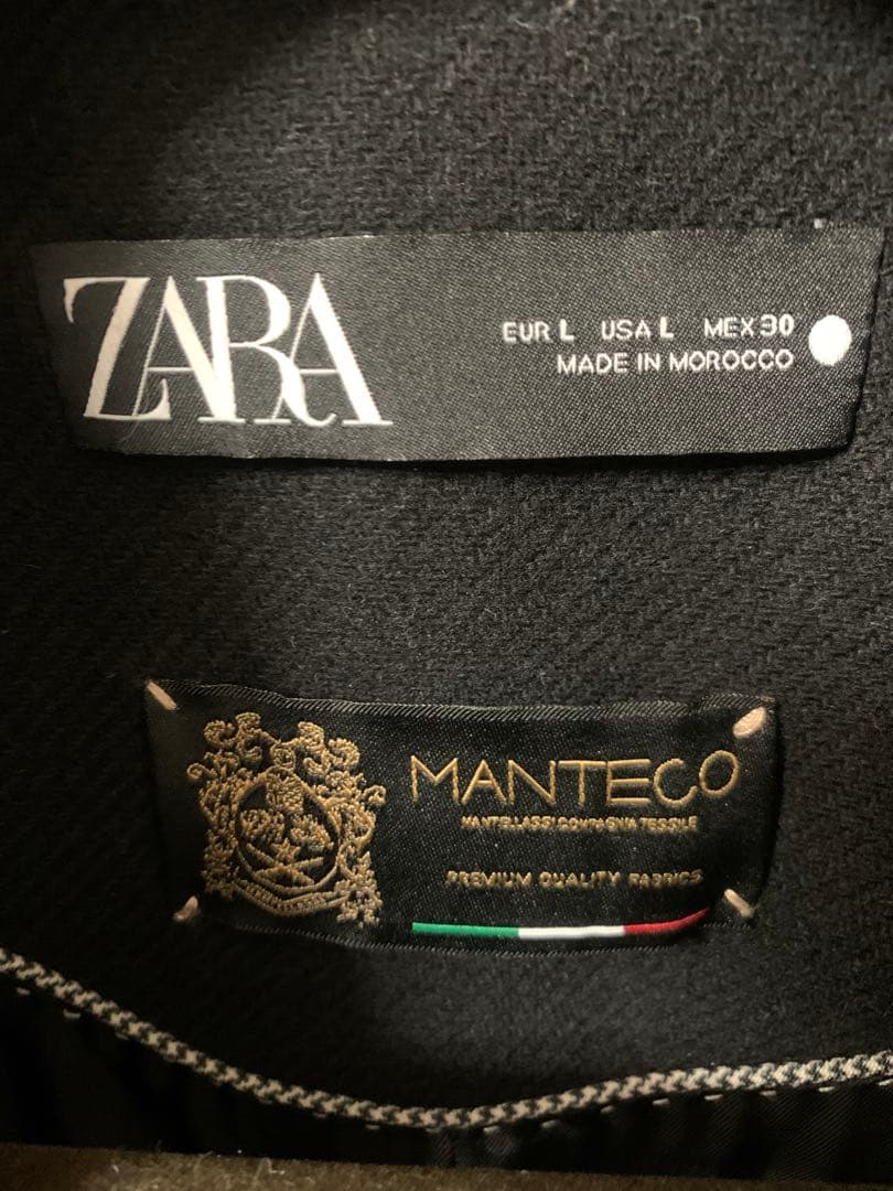 ZARA ウールコート　ブラック