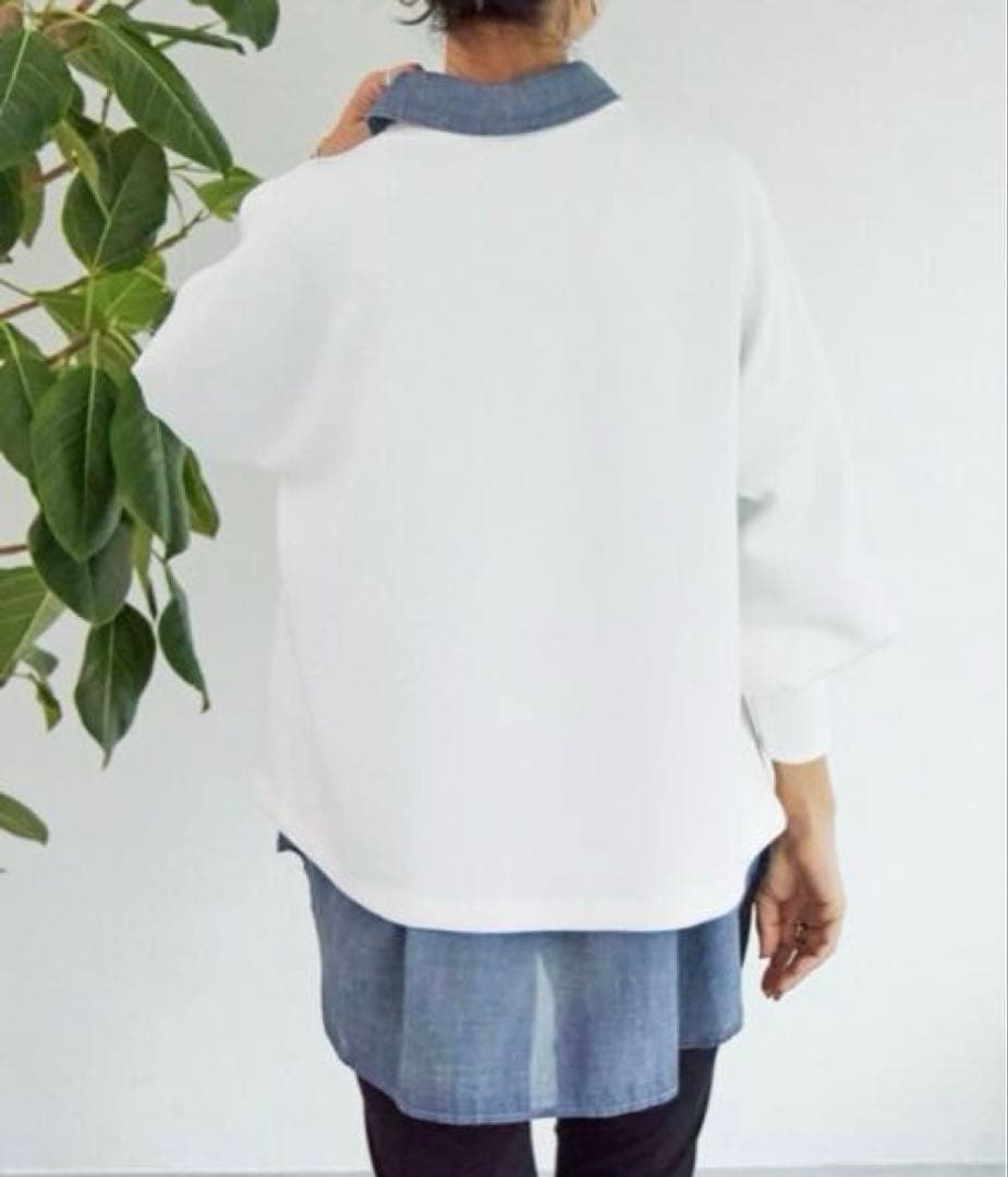 '25A/W 新品タグ付き　ビアズリー ダンボールパフトレーナー　ホワイト　1