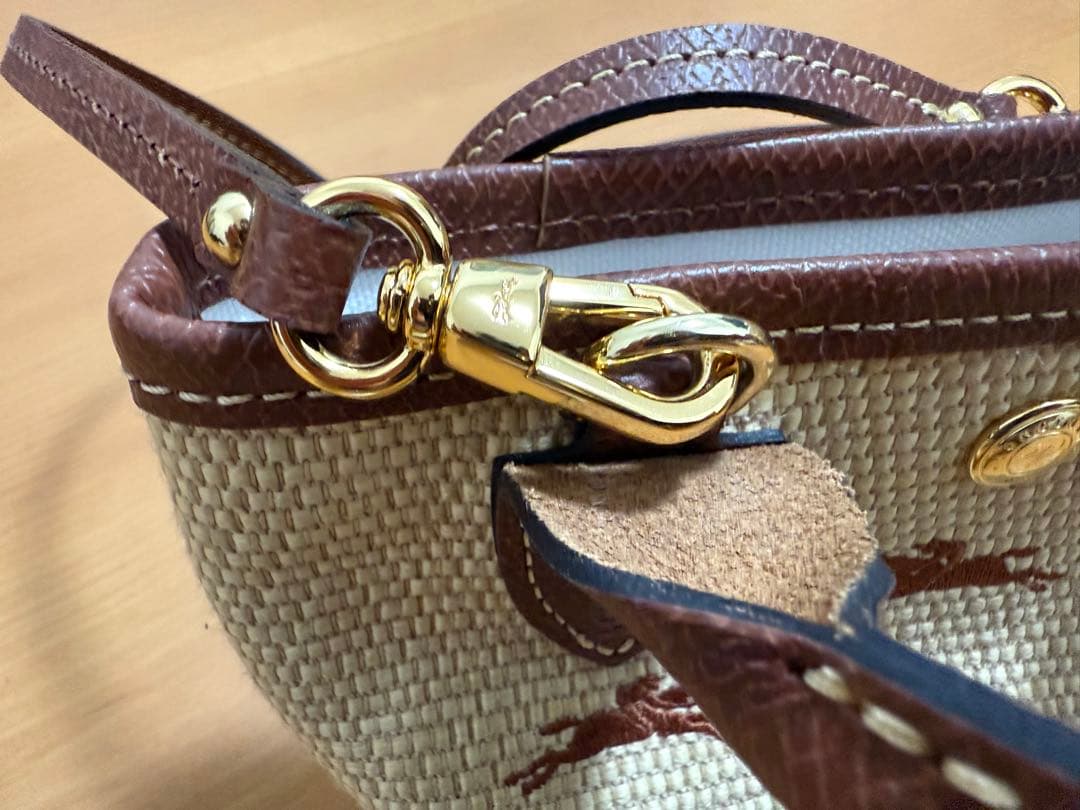 【美品】Longchamp ロンシャン ルパニエ　バスケットバッグ かごバッグ