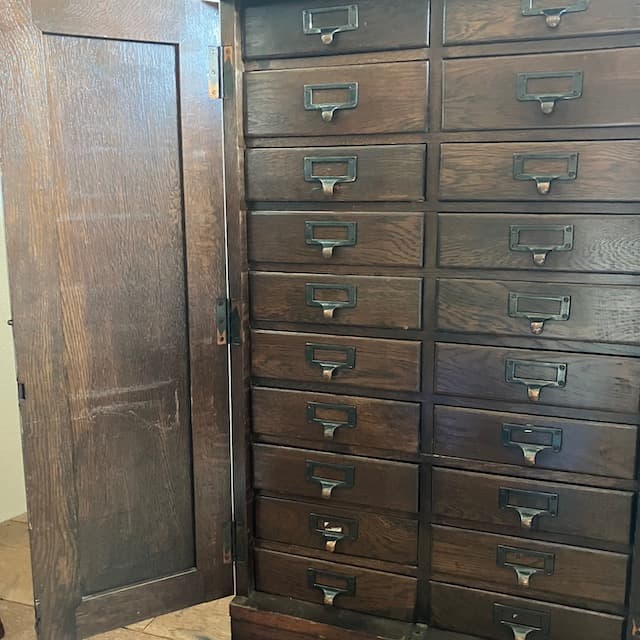 ヴィンテージ 書類ケース 引き出し 書類棚 棚 木製チェスト 箪笥 レトロ 北欧