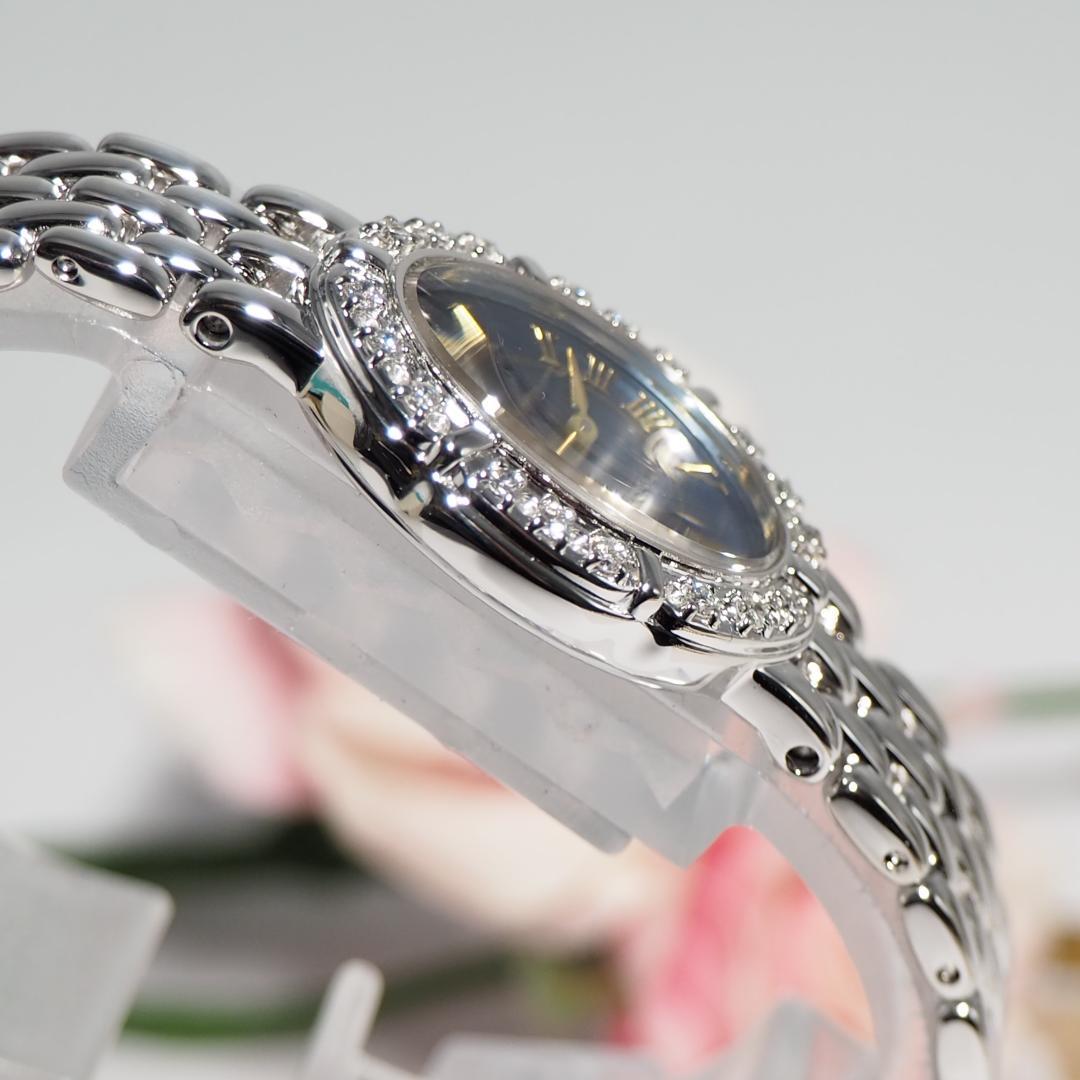 新同品 セイコー SEIKO エクセリーヌ ダイヤ シェル 腕時計 箱 H621