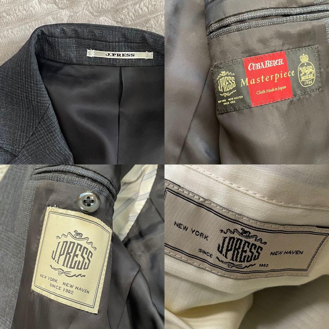ほぼ新品 J.PRESS スーツセットアップ シルク混　XL グレー
