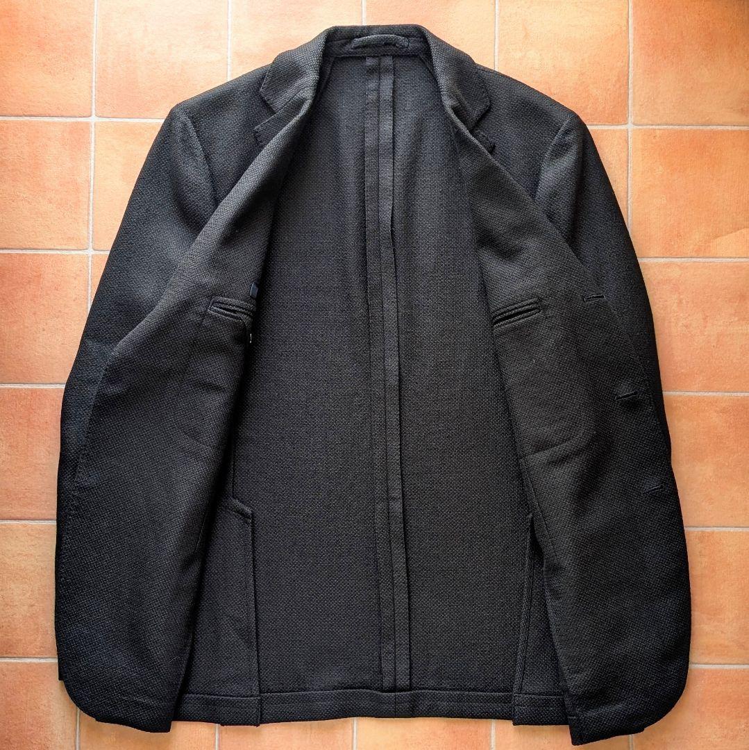 【大きいサイズ】LARDINI ジャケット ブラック ホップサック 54